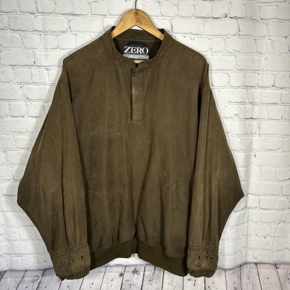 Zero Restriction Golf Pullover Large Brown Long Sleeve‎ Microfiber